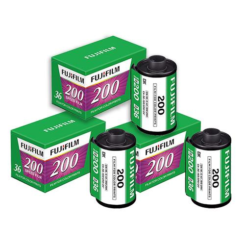 FujiFilm 200 35mm film (36exp) Pack of 3