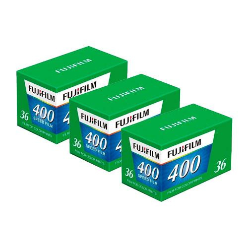 FujiFilm 400 35mm film (36exp) Pack of 3